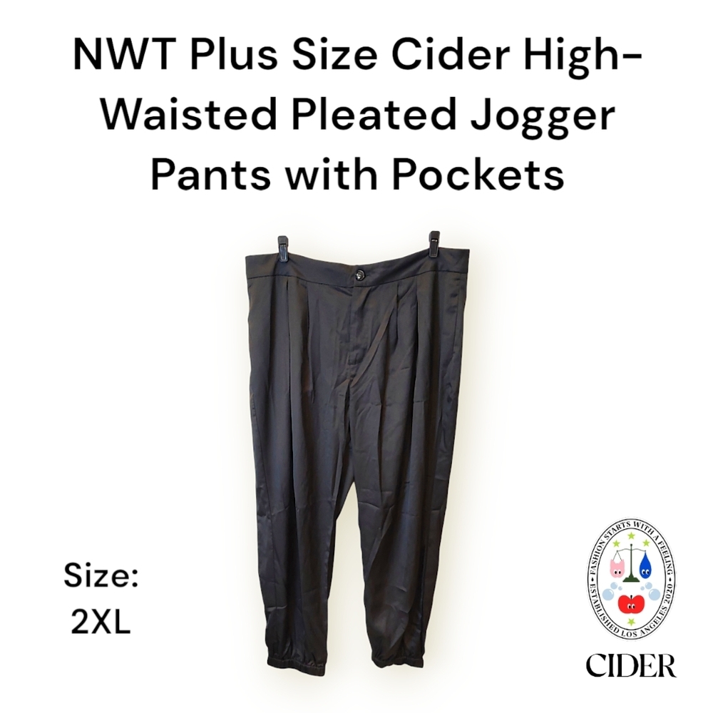 NWT Plus Size Cider High-Waisted Joggers with Pockets